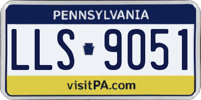 PA license plate LLS9051