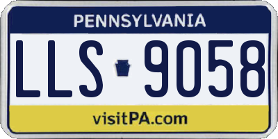 PA license plate LLS9058