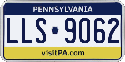 PA license plate LLS9062