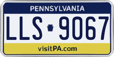 PA license plate LLS9067