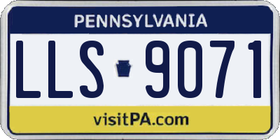 PA license plate LLS9071