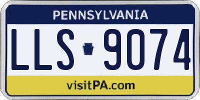 PA license plate LLS9074