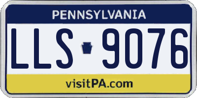 PA license plate LLS9076