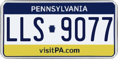 PA license plate LLS9077