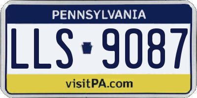 PA license plate LLS9087