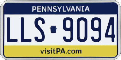 PA license plate LLS9094