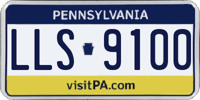 PA license plate LLS9100