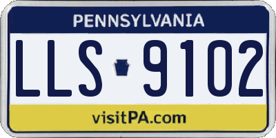 PA license plate LLS9102