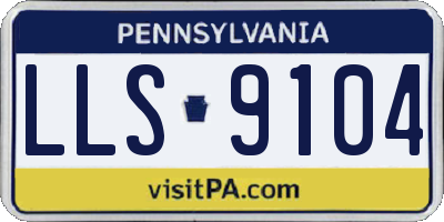 PA license plate LLS9104