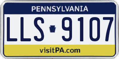 PA license plate LLS9107