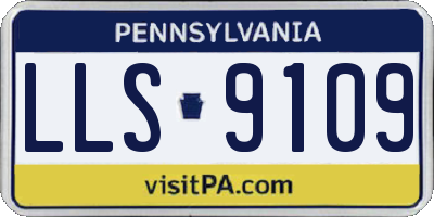 PA license plate LLS9109