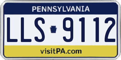 PA license plate LLS9112