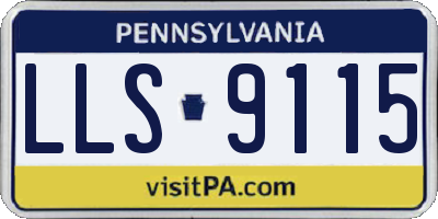 PA license plate LLS9115