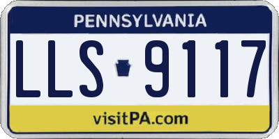 PA license plate LLS9117