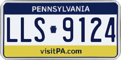 PA license plate LLS9124