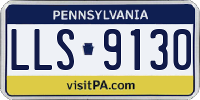 PA license plate LLS9130