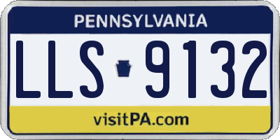 PA license plate LLS9132