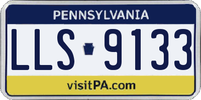 PA license plate LLS9133