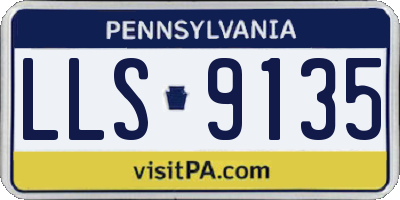 PA license plate LLS9135