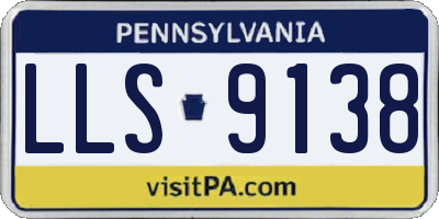 PA license plate LLS9138