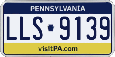 PA license plate LLS9139