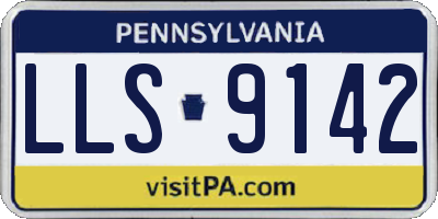 PA license plate LLS9142