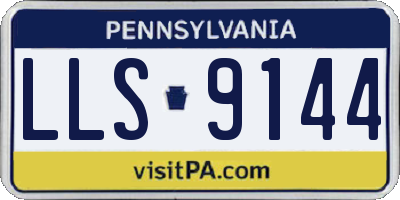 PA license plate LLS9144