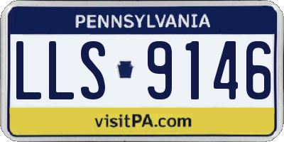PA license plate LLS9146