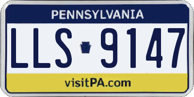 PA license plate LLS9147