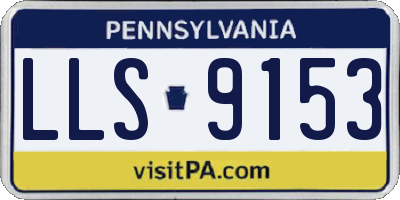 PA license plate LLS9153