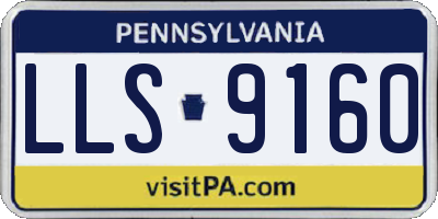 PA license plate LLS9160