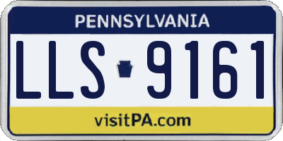 PA license plate LLS9161