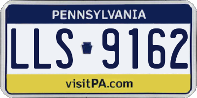 PA license plate LLS9162