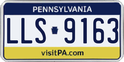 PA license plate LLS9163