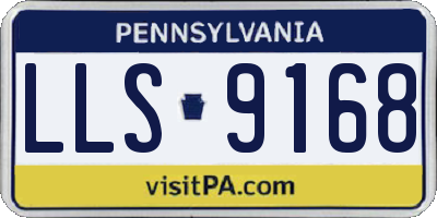PA license plate LLS9168