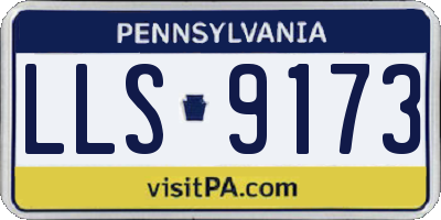PA license plate LLS9173