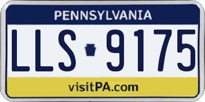 PA license plate LLS9175