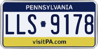 PA license plate LLS9178