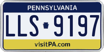 PA license plate LLS9197