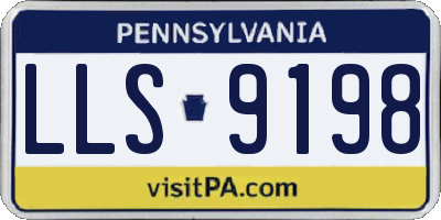 PA license plate LLS9198