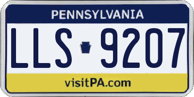 PA license plate LLS9207