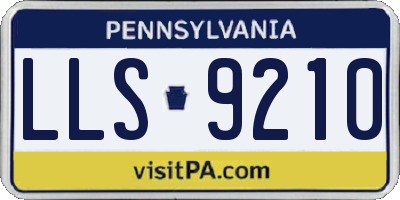 PA license plate LLS9210