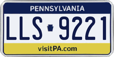 PA license plate LLS9221