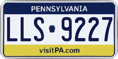 PA license plate LLS9227