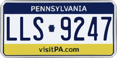PA license plate LLS9247