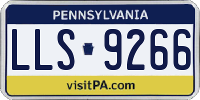PA license plate LLS9266