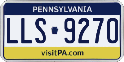 PA license plate LLS9270