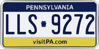 PA license plate LLS9272