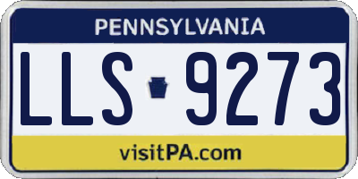 PA license plate LLS9273