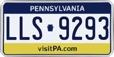 PA license plate LLS9293